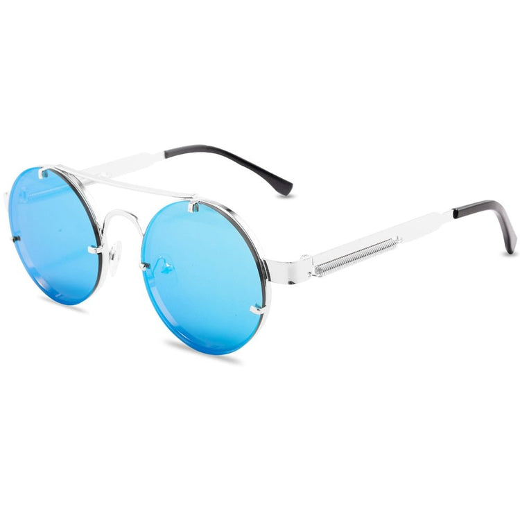 AMOR - Silver & Blue Sunglasses