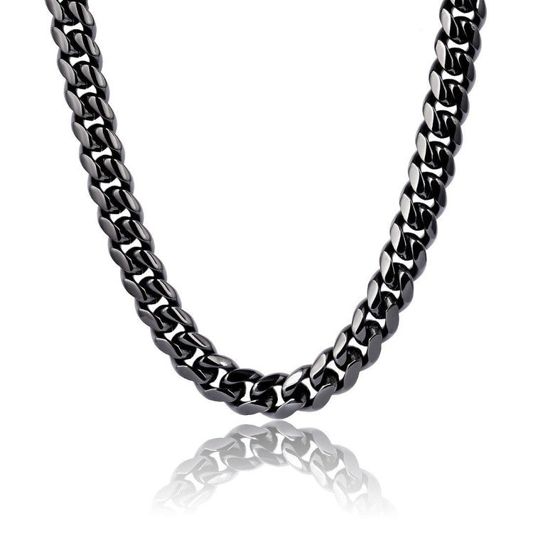 Black Miami Cuban Link Chain - GRVTYCLUB