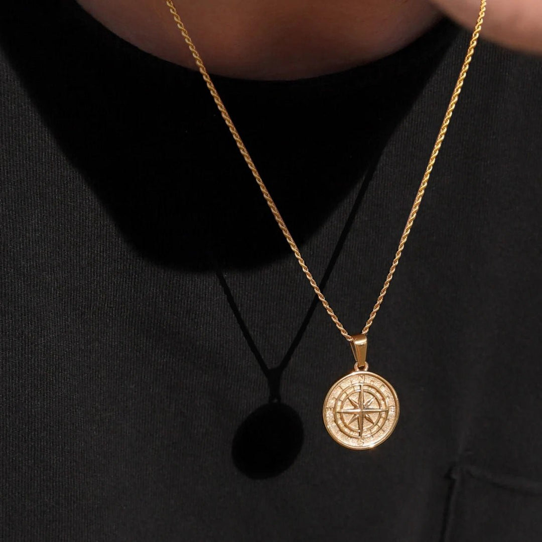 Compass Pendant - Gold/Silver/Black - GRVTYCLUB