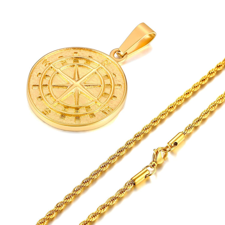 Compass Pendant - Gold/Silver/Black - GRVTYCLUB