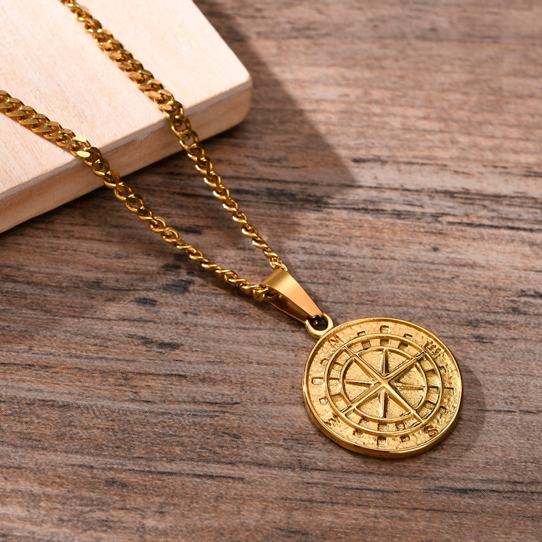 Compass Pendant - Gold/Silver/Black - GRVTYCLUB