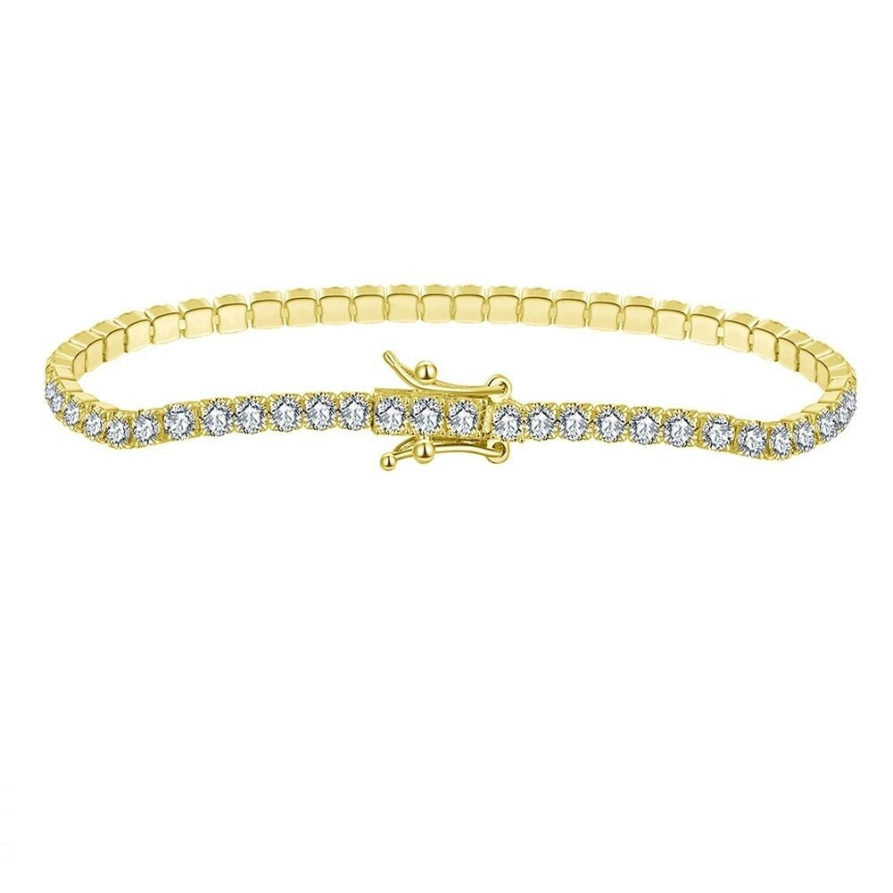 Minimal Iced Gold Tennis Bracelet - GRVTYCLUB